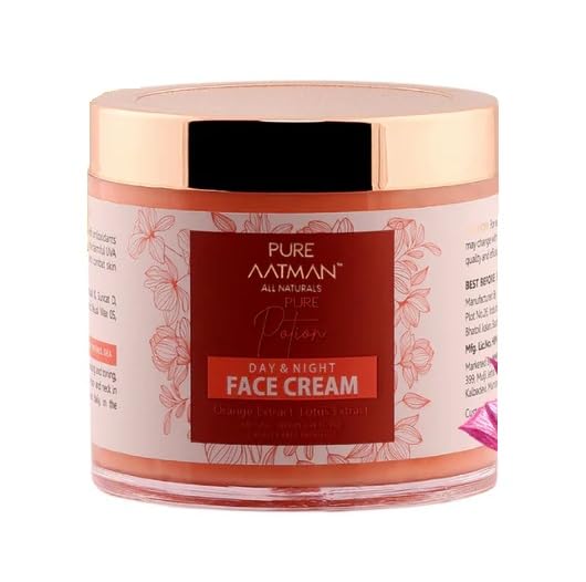 PURE AATMAN VitaminC Face cream for women ladies soft skin brightening moisturizer cream for smooth skin Glowing Skin Reduces Pigmentation and Dark Spots 100g