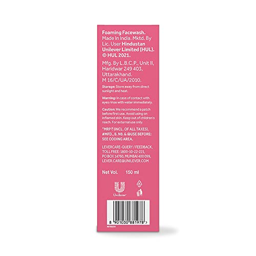 POND's Bright Beauty Foaming Facial Cleansing Brush Facewash For Glowing Skin, Deep Clean Pores, All Skin Types, 150 Ml