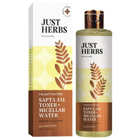 Just Herbs Sapta Jal Ayurvedic Toner + Micellar Water for Skin Nourishing, Cleansing, Makeup Remover for Women Suitable All Skin Types 100 ml