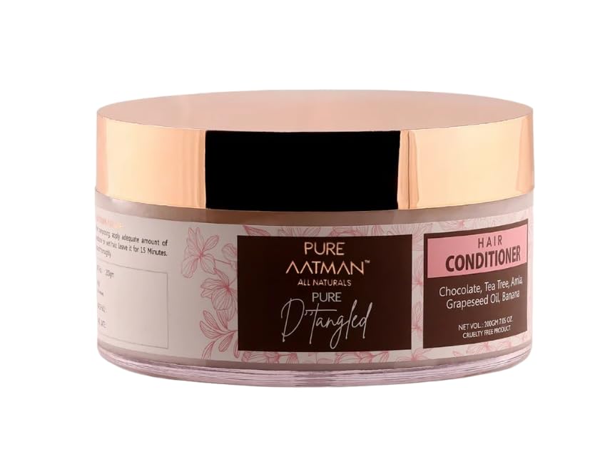 Pure Aatman Hair Mask For Frizzy & Split ends, Shea Butter, Avocoda Oil to Treat Hair Damage & Flaky Scalp, 100gm