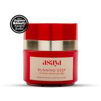 Asaya Running Deep Intense Face Moisturizer Gel |72-Hour Hydration & Glow with Vitamin C, Pentavitin & Natural Rose Extracts | For All Skin Types| specially for Melanin-Rich Skin (50g)