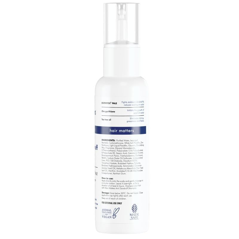 Man Matters Anti Dandruff Lotion for Men [60ml] | Instant Itch Relief & Cooling with Menthol & Tea Tree Oil