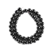 Natural Stone Beads 10mm Hematite Gemstone Round Loose Beads Crystal Energy Stone Healing Power for Jewelry Making DIY,1 Strand 15