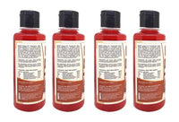 Khadi Pure Herbal Reetha Shampoo/Hair Cleanser, 210 ml (Pack of 4),Red