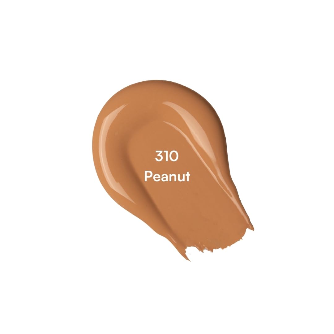 TYPE BEAUTY INC. Calm On Long Lasting Foundation with 12-Hr Wear | Soothing Oat & Amino Acids | Blendable Foundation For Makeup | Light Coverage for a Flawless Look | For Women - Peanut (310) | 20ml