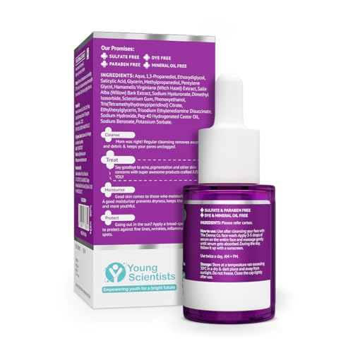 The Derma Co 2% Salicylic Acid Face Serum | Reduces acne & blackheads | Tightens pores | Exfoliates & soothes inflammation | 30 ml