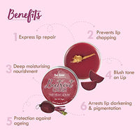 Nat Habit Beetroot Rose Fresh Lip Scrub (12g) & Lip Balm (10g) For Dark, Dry & Chapped Lips - Combo ForWomen & Men, Natural Pink Lips