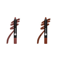 SUGAR Cosmetics - Matte As Hell - Crayon Lipstick -20 Buffy Summers (Mid-tone Warm Nude) & SUGAR Cosmetics - Matte As Hell - Crayon Lipstick -19 Emma Woodhouse (Earthy Brown)