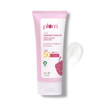 Plum Oat & Ceramide Complex100% Mineral Sunscreen | SPF 50 PA+++ | For Sensitive Skin | Strengthens Skin Barrier | Sun Protection From UVA/B Rays | Lightweight, Non-Oily | Men & Women | 50g