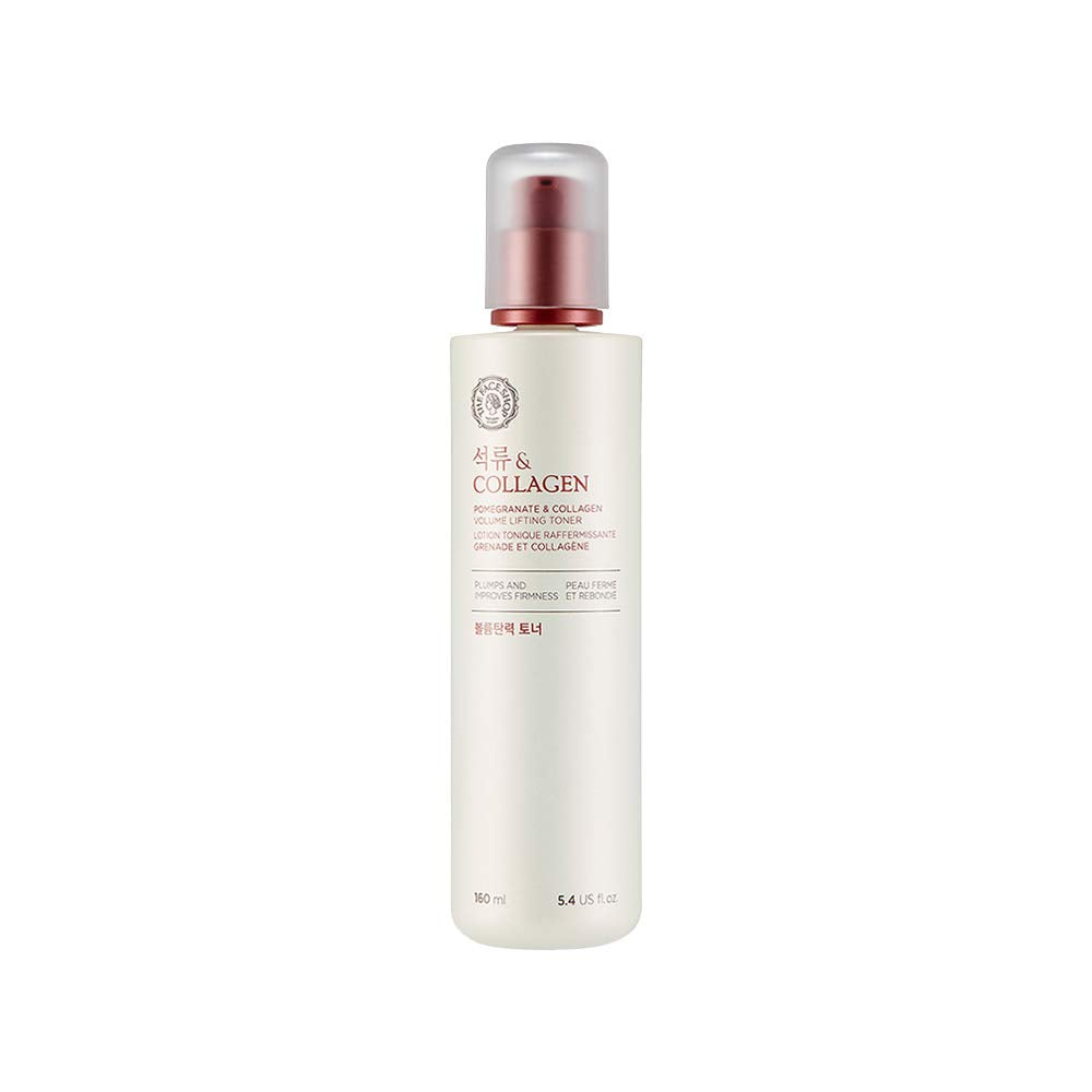 The Face Shop Pomegranate and Collagen Volume Lifting toner with Pomegranate Extracts to nourish & brighten skin|Face Toner for Anti-Ageing, Bright & firm Skin| Suitable for all skin types, 160ml