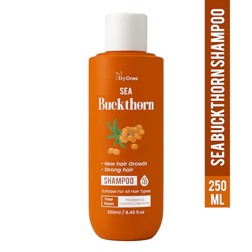 TryOnes Sea Buckthorn Shampoo for New Hair Growth & Strong Hair | Paraben-Free, Suitable for All Hair Types – 250ml[NEW 1]