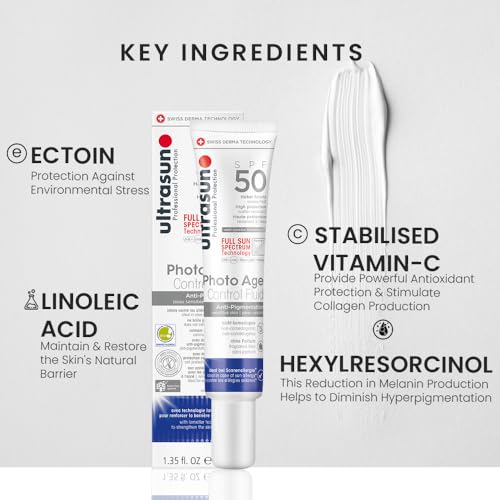 Ultrasun SPF 50 PA++++ Anti-Pigmentation Sunscreen, Swiss-Made 3 in 1 Lotion for Complete Sun Protection, Dark Spots Reduction & Helps in Anti-Aging | 7+ hrs. Water Resistant for All Skin Types - 40ml