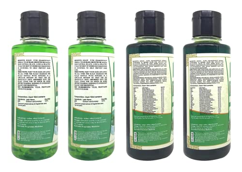 Khadi Pure 21 Herbs & Tulsi Hair Growth Hair Oil, 210 ml (Pack of 4)
