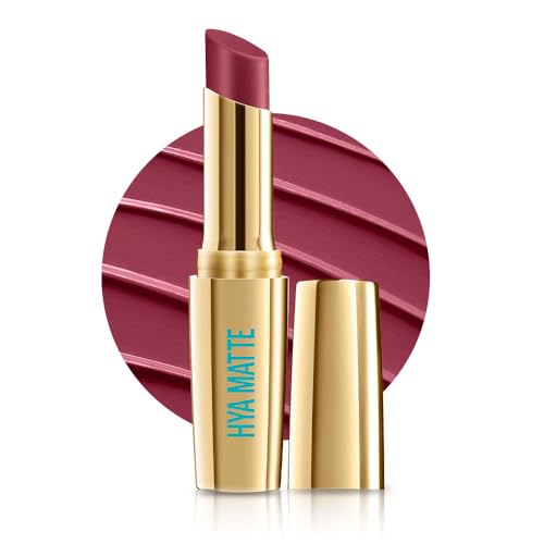 Lakmé 9to5 Lipstick, Hya Matte, with Hyaluronic Acid for hydrated lips, Afterhours Wine 3.6gm