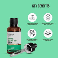 Dr. Sheth's Gulab & 6% Glycolic Acid & 5% Niacinamide Instant Brightening Face Serum | Improves Skin Texture & Uneven Skin | Normal to Oily Skin | Sensitive Skin | 30ml