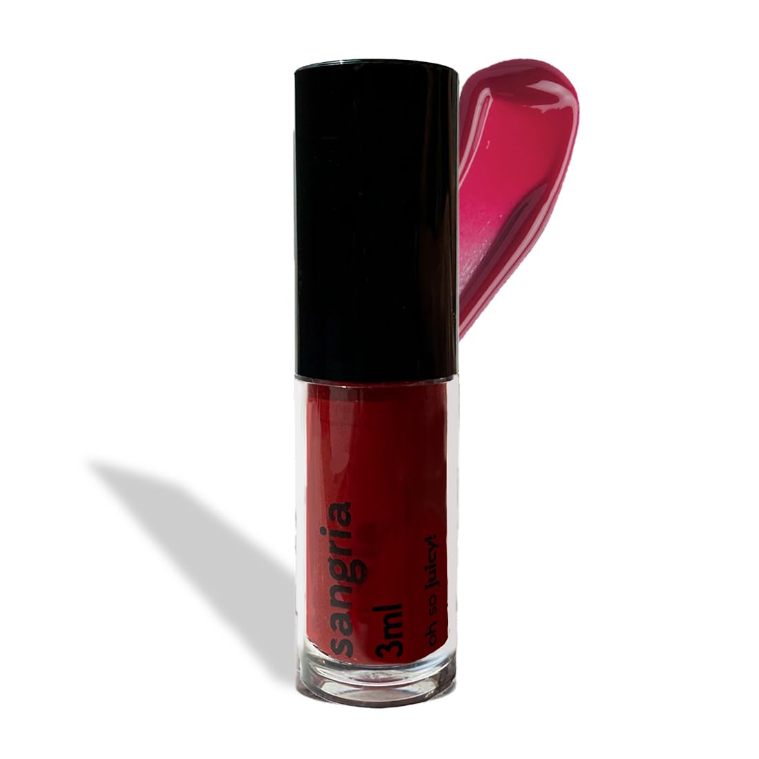 Ruby's Organics Mini Lip Oil Gloss for Women & Girls, All Skin Tones- Moisturizing, Long Lasting, Non Sticky & Non Drying Formula, Glossy Texture, Natural Lip Makeup, Paraben Free - Sangria, 3 ml