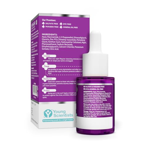 The Derma Co 10% Niacinamide Face Serum with 2% Zinc | Fades Acne Marks | Fights Acne | Controls Oil Production | Reduces Dark Spots | 30 ml