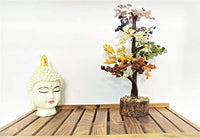 Seven Chakra Tree of Life, Crystal Tree for Positive Energy - Feng Shui Tree, Artificial Tree, Crystal Decoration, Money Tree, Handmade 7 Chakra Tree, Stone Tree, Healing Crystals, Spiritual Gifts 001 Seven Chakra (Golden Wire)