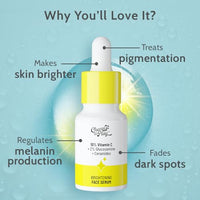 Chemist At Play 10% Vitamin C Face Serum | Brightens & Gives Glow | Fades Dark Spots | Treats Hyperpigmentation | Balances Melanin Production | Ethyl Ascorbic Acid & Glucosamine | For Oily, Combination, Sensitive Skin Types | Beginner Friendly & Highly St