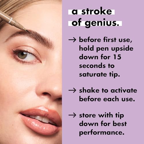 e.l.f. Holy Strokes Micro-Fine Brow Pen, for a Natural Look, Long-Lasting Eyebrow Pencil, Waterproof & Smudge-Proof, Vegan & Cruelty Free, Espresso