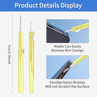 10 Pcs Cell Phone Cleaning Kit,Charging Port Cleaner,Dual Sided Anti Clogging Nylon Brushes,Suitable for Clean Phone Charging Port,Phone Speaker, AirPods,Tablet Camera,Other Electronics