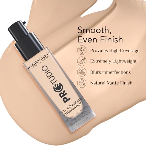 MARY JO K Full Coverage Foundation 01 – High Coverage, Long-Wearing Formula for a Flawless Complexion – Customizable, Matte & Radiant Finish – [30ml]