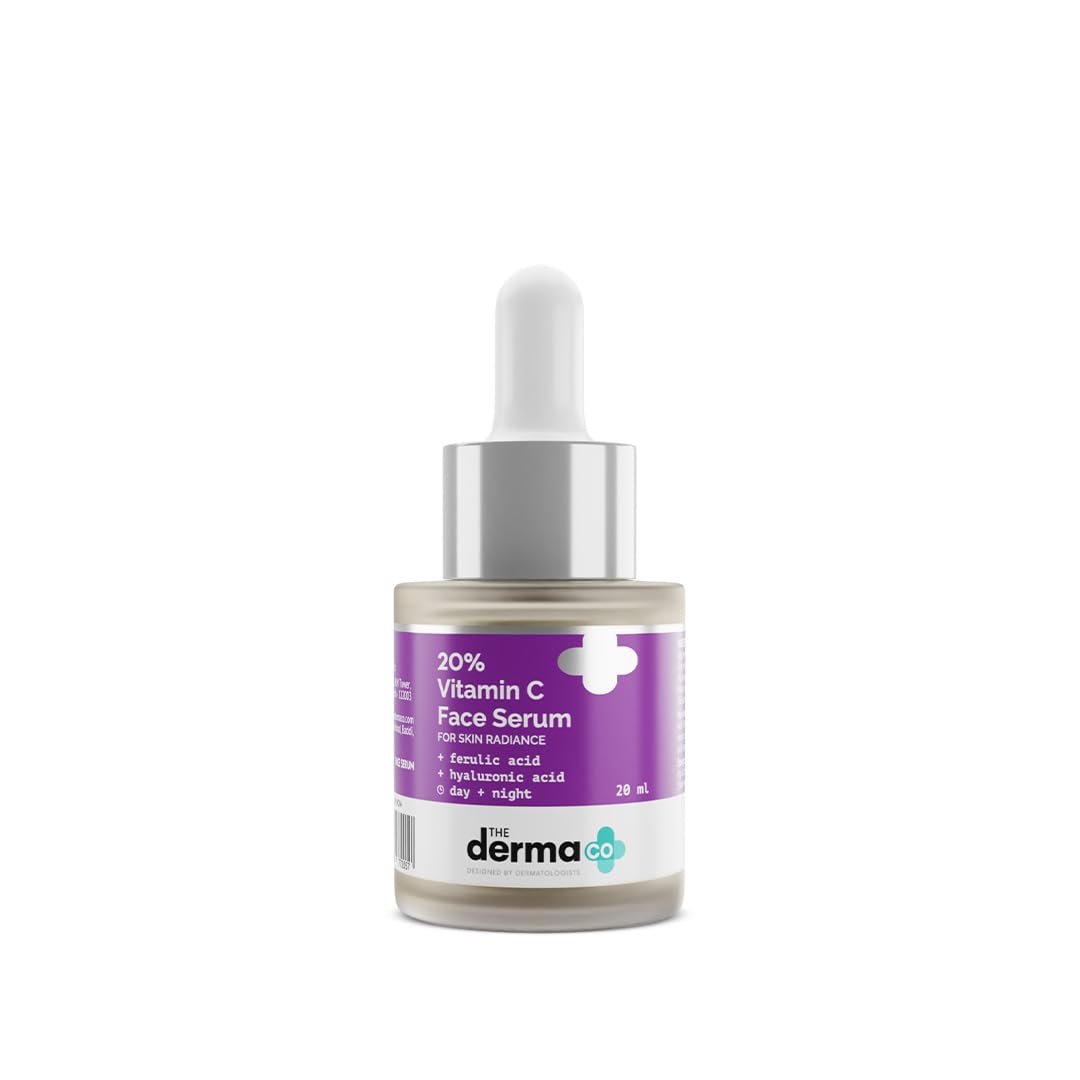 The Derma Co 20% Vitamin C Face Serum | For Skin Radiance | Brightens & Evens Skin | Fights Pigmentation - 20 ml