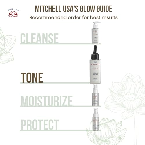 Mitchell USA AGELESS Alcohol Free - Facial Toner | Removes Dirt & Makeup | Balance skin pH | Lotus Seed Extract, Chamomile, Aloe Vera & Cucumber Extract | For Women and Men | For All Skin Type | 100ml
