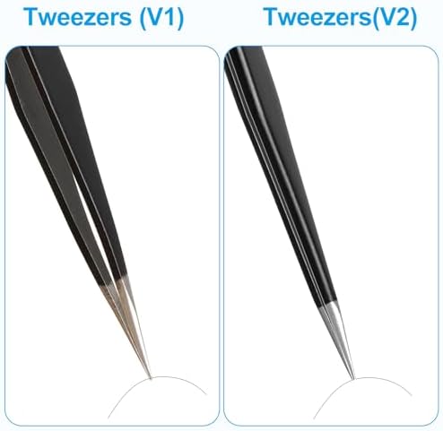 YHYZ 7pcs Precision Tweezers Set, Premium Anti - Static Stainless Steel ESD Tweezers Set Kit for Electronics, Sodlering，Jewelry, Craft, Laboratory Work, DIY