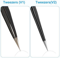 YHYZ 7pcs Precision Tweezers Set, Premium Anti - Static Stainless Steel ESD Tweezers Set Kit for Electronics, Sodlering，Jewelry, Craft, Laboratory Work, DIY
