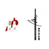 Just Herbs Ayurvedic Creamy Matte Lipstick06 Burnt Red (Half - Size) 1.8gm & Just Herbs Retractable 2 in 1 Herbal Eyeliner + Kajal - Black 0.3g Combo