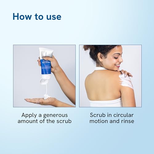 Be Bodywise 10% Lactic AHA Exfoliating Body Scrub For Tan Removal & Soft-Smooth Skin | For Women | De-Tan Bathing Scrub with Centella Water & Aloe Vera, Removes Dirt & Dead Skin from Neck, Knees, Elbows & Arms