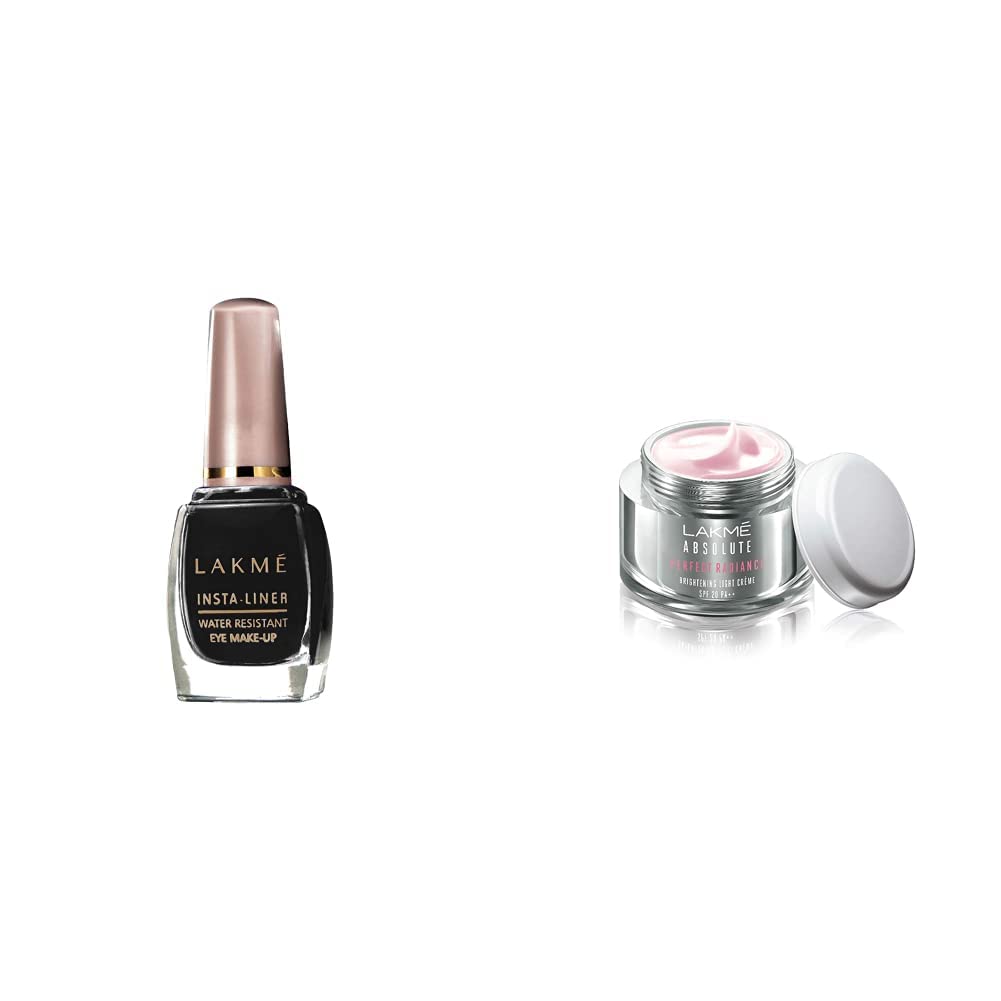 LAKMÉ © Insta Eye Liner, Black, 9Ml And Absolute Perfect Matte Radiance Skin Brightening Day Cream, Light, 50G