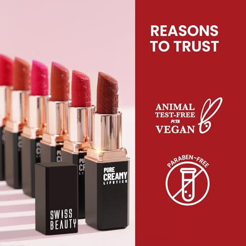 Swiss Beauty Pure Creamy Lipstick 18-Wine & Fine (Matte)