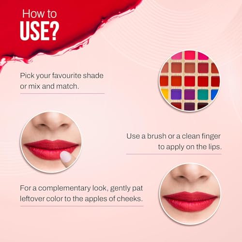 PRETTY COVER Colour Change Gel Lip Palette – Bold, Neutral & Classic Shades for Every Look