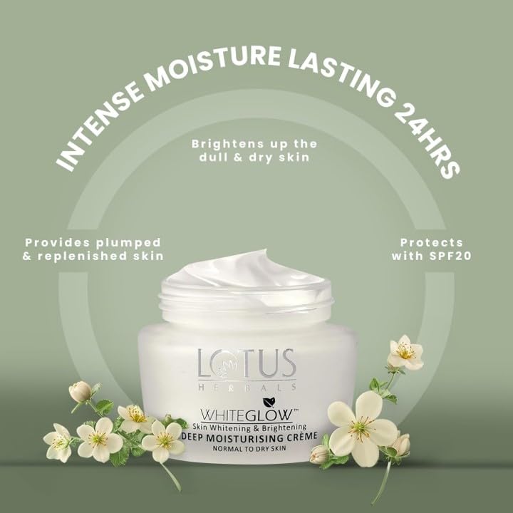 Lotus Herbals Whiteglow Cream, 60g, Serum, 30ml, Set of 2