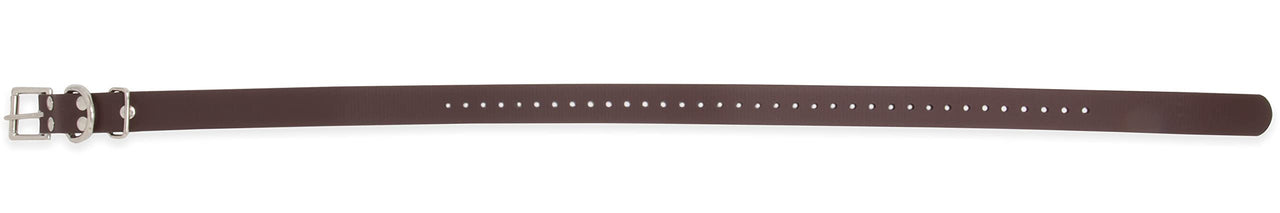 Educator Biothane Dog Collar, Waterproof, Odorproof, Metal Buckle and D Ring, Adjustable for Custom Fit, Cool and Comfortable, for Small, Medium, or Large Dogs, 1-Inch, Brown 1" Wide Fits 800 and 1200 Series