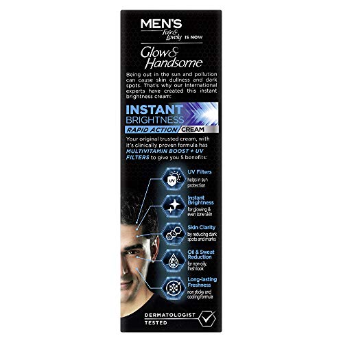 Fair & Lovely Glow & Handsome Instant Brightness Cream - 25 Grams Cream