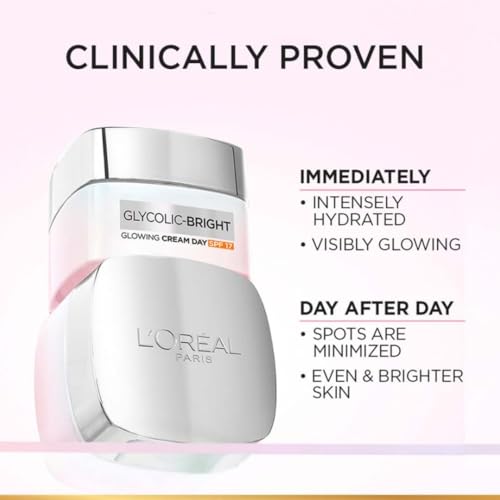 L'Oréal Paris Brightening Serum, Cream & Foam Face Wash Set for Face, 15Ml Serum, 15Ml Cream, 100Ml Cleanser, 1% Glycolic Acid, 2% Niacinamide, SPF 17