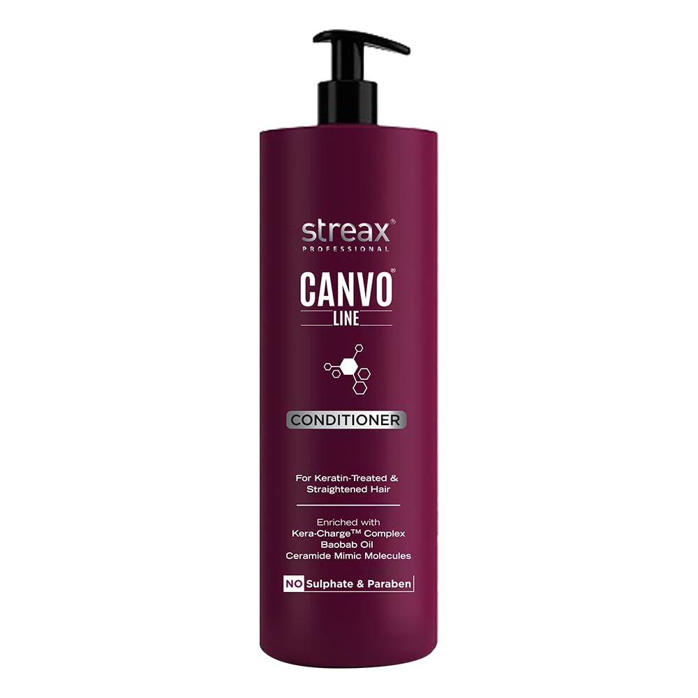 Streax Professional Canvoline Fresh Conditioner, For Straightened Hair Post Care, With Kera-Change Complex, Paraben Free, Sulphate Free, 950 Grams