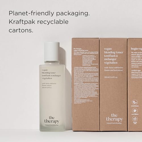 The Face Shop Therapy Vegan Blending Toner | Organic Vegan Soothing Face Toner | Elasticity Improvement & Deeply Hydrating|K-Beauty|180ml