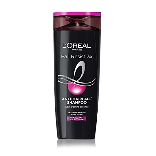 L'Oreal Paris Anti-Hair Fall Shampoo, Reinforcing & Nourishing for Hair Growth, For Thinning & Hair Loss, With Arginine Essence and Salicylic Acid, Fall Resist 3X, 180 ml