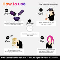 2.Oh! Italian- Fuchsia Pink Hair Color DIY Kit | Semi Permanent Hair Color + Hair Bleach for Hair Color | Hair Highlights for Women & Men | Hair Bleach with Plex & Argan oil| Lightening Kit