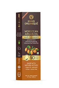 Khadi Organique Moroccan Argan Oil Hair Shampoo For Frizzy Hair | Helps Control Hair Fall & Promotes Hair Growth - 200ML
