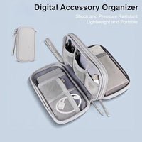 Digital accessory organizer bag, portable double - layer waterproof, suitable for a variety of digital accessories travel universal storage, business travel gadget bag