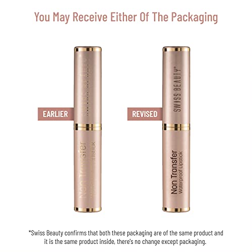 Swiss Beauty Non-Transfer Waterproof Lipstick with Jojoba Seed Oil | Matte Finish | Long-Lasting | Highly Pigmented | Shade- Purple Villain, 3gm
