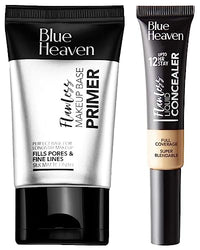Blue Heaven Flawless Makeup Base Primer, 30g & Blue Heaven Flawless liquid Concealer, 201, Cream, 16gm
