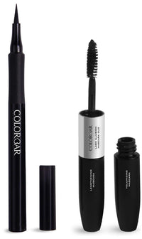 Colorbar Ultimate Eye Liner, Black, 1ml And Colorbar Duo Mascara, Carbon Black, 4ml