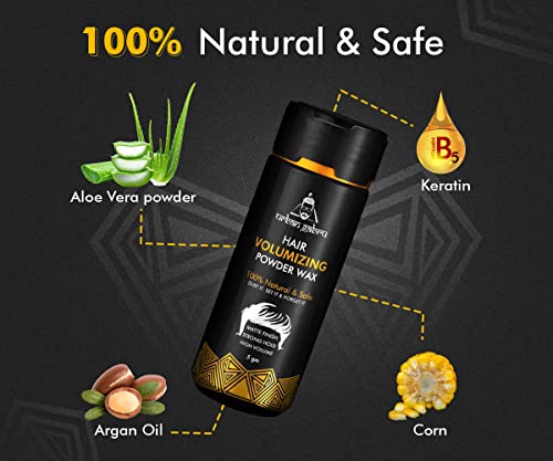UrbanGabru Hair Volumizing Powder Wax/Hair Texturizing Powder for Strong Hold | Matte Finish | 24 hrs hold | 100% Natural & Safe Hair Styling Powder (5 g)