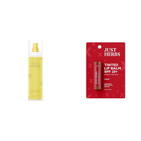 Just Herbs Body Mist Spray For Unisex With - Creamy Delight 140Ml & Tinted Lip Balm For Unisex With SPF 20+ For Dark Lips To Lighten 4 G (Cherry) Combo